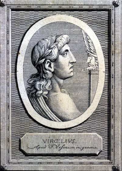 Virgil (70 - 19 v. Chr.), lateinischer Dichter. Gravur aus dem 18. Jahrhundert. von Unknown artist