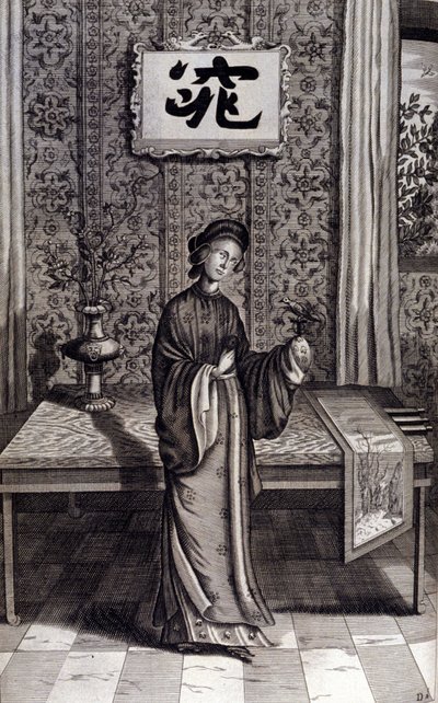 Frau des chinesischen Adels. „De China Monumenta“ von Athanasius Kircher (1601 - 1680), Jesuit, Orientalist und deutscher Gelehrter, Amsterdam 1667 von Unknown artist