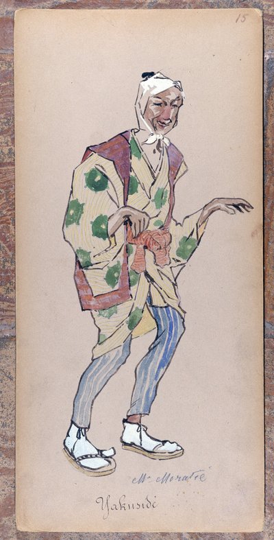 Yakuside-Kostüm für die Uraufführung von Madame Butterfly von Giacomo Puccini, 1904. Sammlung des Museo della Scala in Mailand von Unknown artist