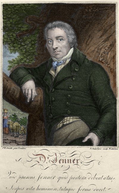 Porträt von Edward Jenner (1749-1823), englischer Arzt, Entdecker der Immunität gegen Pocken. von Unknown artist