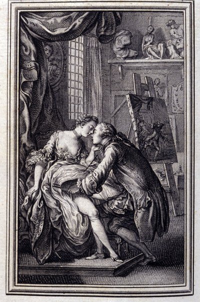 Der Tisch - in „Erzählungen und neue Verse“ von Jean La Fontaine, 1762 von Unknown artist