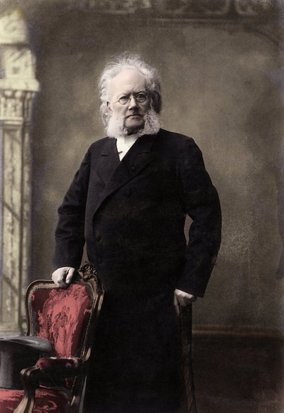 HENRIK IBSEN (1828-1906) norwegischer Dichter und Dramatiker - Porträt von Henrik (Henri) Johan Ibsen (1828-1906), norwegischer Dramatiker von Unknown photographer