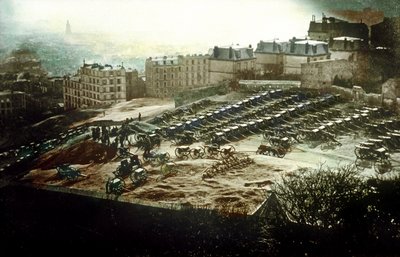 In Montmartre bedrohen die großen Kanonen der Regierung Paris, März 18 von Unknown photographer