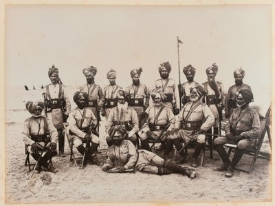 Indische Offiziere der 9. Bengalischen Kavallerie, 1885 von Unknown