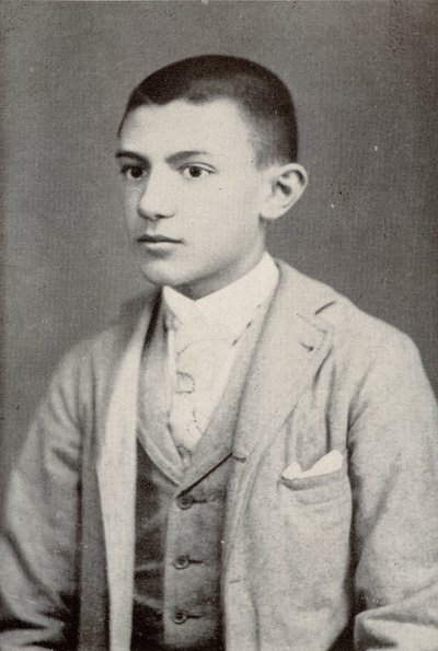 Pablo Picasso im Jahr 1896 (15 Jahre alt) - aus „Picasso, iconographic documents“ von Sabartes von Unknown photographer