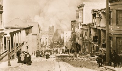 Erdbeben und Feuer in San Francisco von Unknown photographer