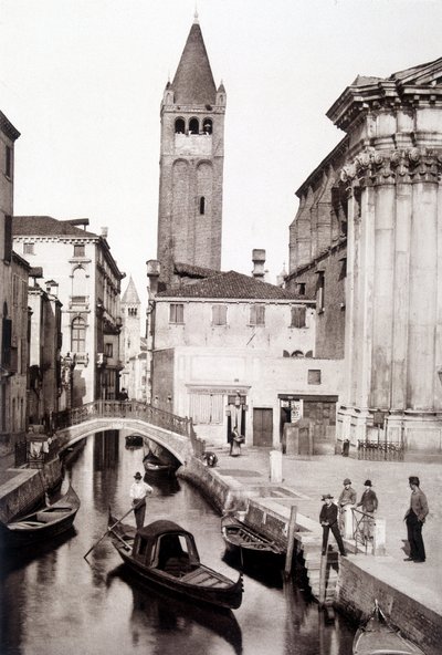 San Giovanni e Paolo Viertel in Venedig - Fotografie, Ende 19. Jahrhundert von Unknown photographer