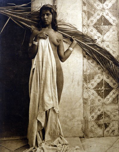 Junge Berberin posiert nackt. Fotografie um 1890 von Unknown photographer