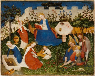 Der kleine Garten des Paradieses, ca. 1410-1420 von Upper Rheinish Master