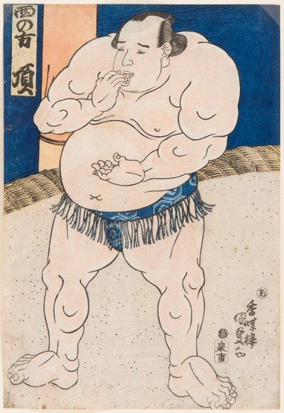 Porträt des Sumo-Ringers Itadaki von Utagawa Kunisada