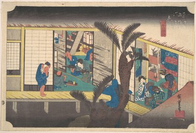 Akasaka, Bedienstete in einer Herberge von Utagawa Hiroshige