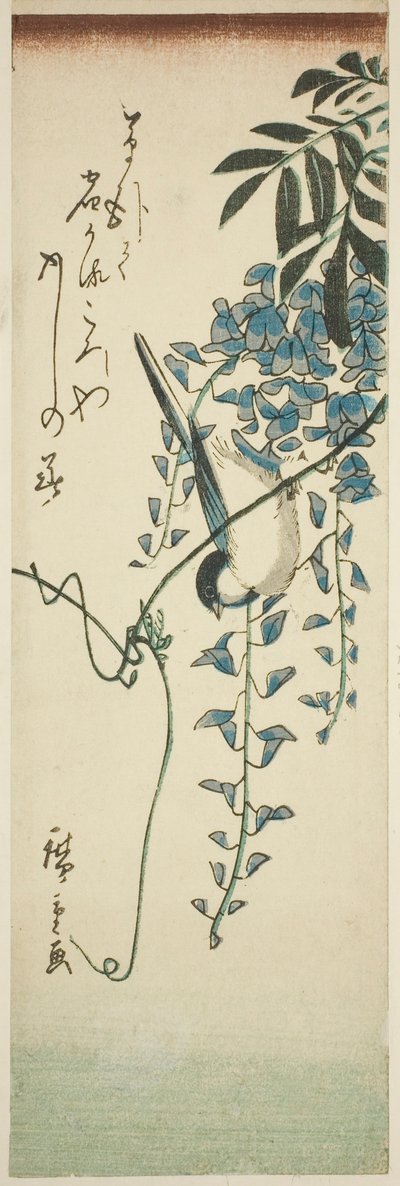 Vogel und Glyzinie von Utagawa Hiroshige