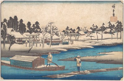 Aufklarendes Wetter nach Schnee in Massaki von Utagawa Hiroshige