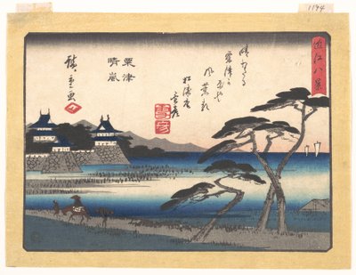 Aufklarendes Wetter bei Awazu, aus der Serie Acht Ansichten von Ōmi von Utagawa Hiroshige