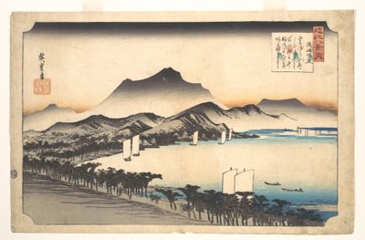 Aufklarendes Wetter bei Awazu von Utagawa Hiroshige