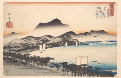Klärendes Wetter bei Awazu, Biwa-See von Utagawa Hiroshige