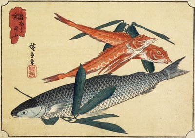 Kabeljau und Knurrhahn, frühes 19. Jahrhundert von Utagawa Hiroshige