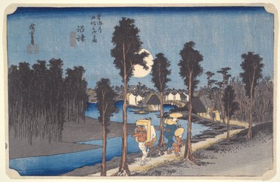 Abenddämmerung in Numazu, aus der Serie Dreiundfünfzig Stationen des Tōkaidō von Utagawa Hiroshige