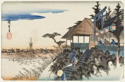 Östlicher Hang am Kanda Myōjin-Schrein von Utagawa Hiroshige
