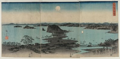 Acht Ansichten von Kanazawa bei Nacht, 1857 von Utagawa Hiroshige