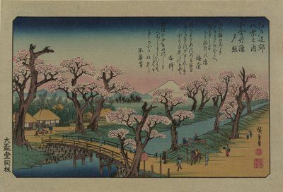 Abendglühen an der Koganei-Brücke (aus der Serie Acht Ansichten in der Umgebung von Edo) von Utagawa Hiroshige
