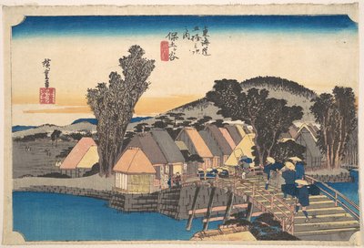 Hodogaya Station und Shinkame Brücke von Utagawa Hiroshige