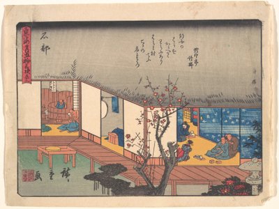 Ishibe, aus der Serie Die dreiundfünfzig Stationen der Tōkaidō-Straße von Utagawa Hiroshige