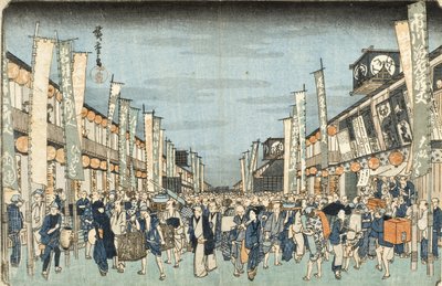 Kabuki-Theater in Nichōmachi von Utagawa Hiroshige