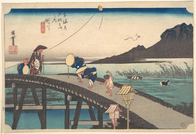 Kakegawa, Akihasan in der Ferne von Utagawa Hiroshige