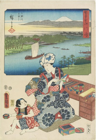 Kawasaki, Juli 1854 von Utagawa Hiroshige