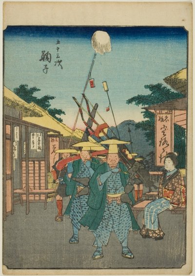 Mariko, aus der Serie "Dreiundfünfzig Stationen des Tokaido" von Utagawa Hiroshige
