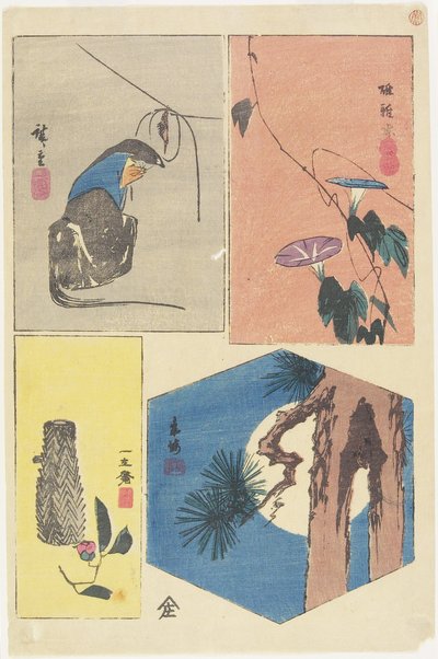 Gemischter Druck der berühmten Ansichten von Edo, ca. 1857 von Utagawa Hiroshige