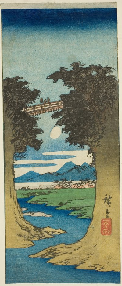 Affenbrücke von Utagawa Hiroshige