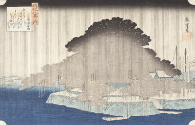 Nachtregen in Karasaki von Utagawa Hiroshige
