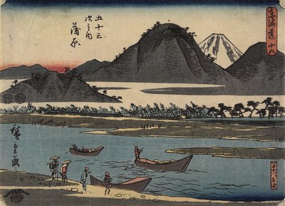 Nr.16 Kanbara, 1847-1852 von Utagawa Hiroshige