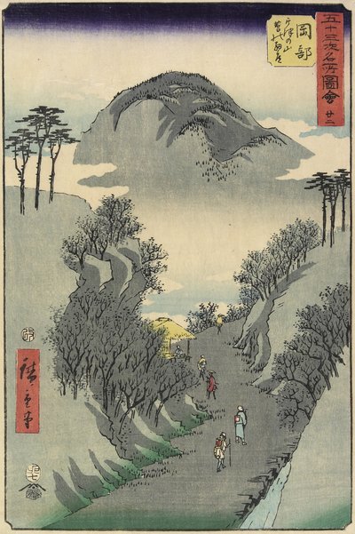 Nr. 22 Berg Utsu, Okabe, Juli 1855 von Utagawa Hiroshige