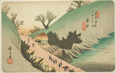 Nr. 16: Annaka, aus der Serie "Neunundsechzig Stationen des Kisokaido (Kisokaido rokujukyu tsugi no uchi)" von Utagawa Hiroshige