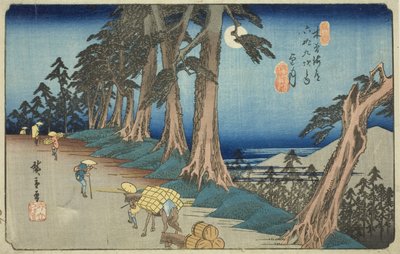 Nr. 26: Mochizuki, aus der Serie "Neunundsechzig Stationen des Kisokaido (Kisokaido rokujukyu tsugi no uchi)" von Utagawa Hiroshige