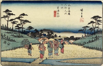 Nr. 69 Gabelung von Kusatsu, 1830-1844 von Utagawa Hiroshige
