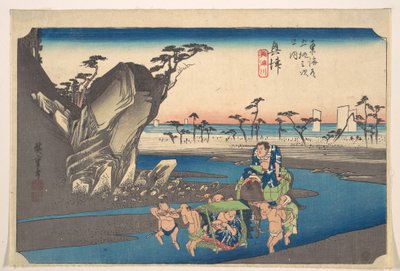 Okitsu, Okitsugawa von Utagawa Hiroshige