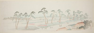 Takada Reitplatz (Takada baba), aus der Serie "Dreizehn Ansichten der Umgebung von Edo" von Utagawa Hiroshige