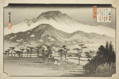 Die Abendglocke in Miidera, aus der Serie "Acht Ansichten der Provinz Omi" von Utagawa Hiroshige
