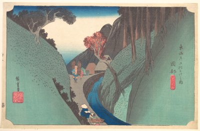 Der Utsu-Hügel bei Okabe von Utagawa Hiroshige