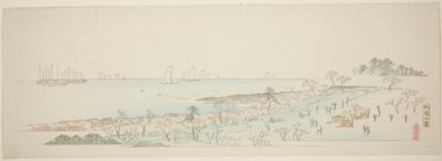 Ansicht von Goten-Hügel (Gotenyama no zu), aus der Serie "Dreizehn Ansichten der Umgebung von Edo" von Utagawa Hiroshige