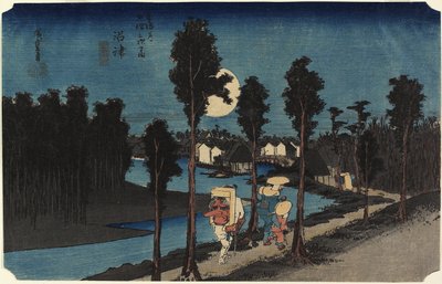 Winterszene, Mamamatsu, ca. 1833 von Utagawa Hiroshige