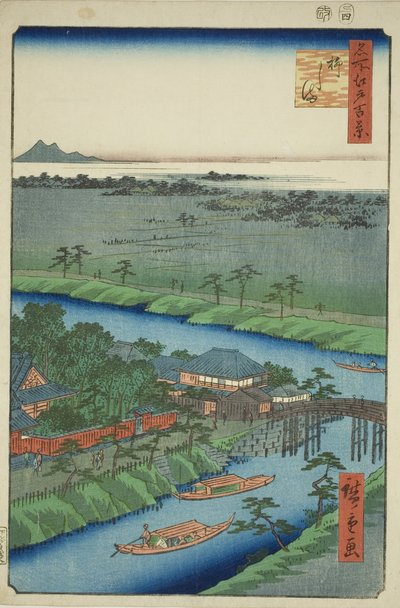 Yanagishima, aus der Serie "Hundert berühmte Ansichten von Edo (Meisho Edo hyakkei)" von Utagawa Hiroshige