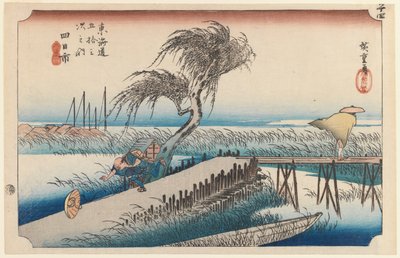 Yokkaichi, San Cho Kwa, Station 44, aus der Serie Dreiundfünfzig Stationen der Tokaido-Straße, 1834 von Utagawa Hiroshige