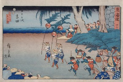 Yoshida, Tennō-Festival am fünfzehnten Tag des sechsten Monats von Utagawa Hiroshige