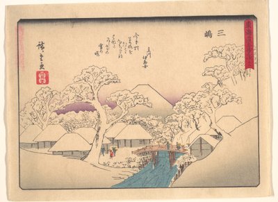 Die 53 Stationen des Tōkaidō: Mishima von Utagawa Hiroshige