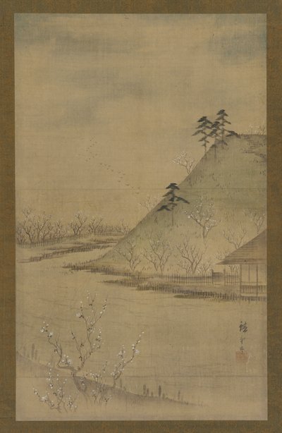 Frühlingslandschaft, Mitte des 19. Jahrhunderts von Utagawa Hiroshige II